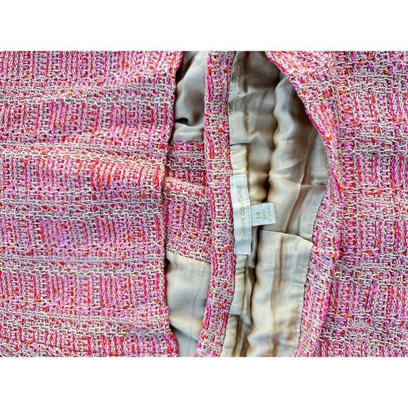 LUXURY ST. JOHN COUTURE PINK TWEED 2-PIECE SKIRT SUIT - SIZE 14 (Made In USA) - Picture 9 of 16